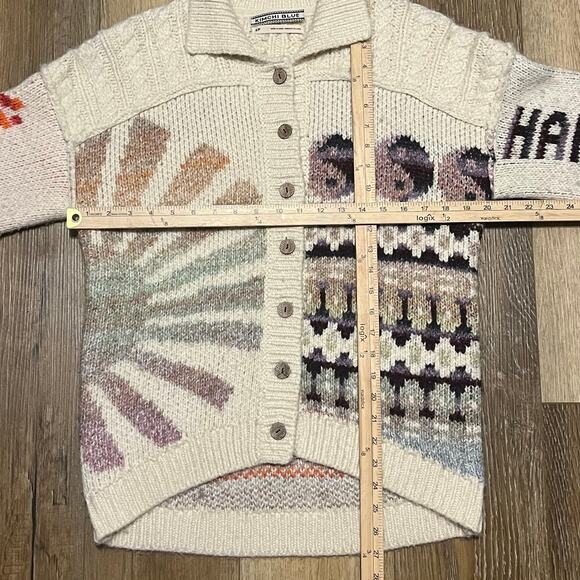Urban Outfitters Happiness Kimchi Blue yoko Icon Button Cardigan Sweater Small - Picture 7 of 7